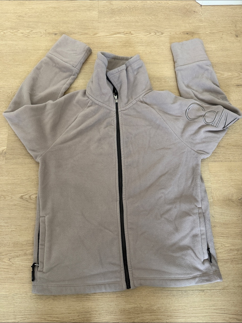 Calvin Klein Kids Taupe Full-Zip Fleece Jacket